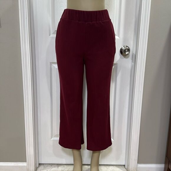 MICHAEL KORS RIBBED PANTS. BURGUNDY. - Picture 1 of 5